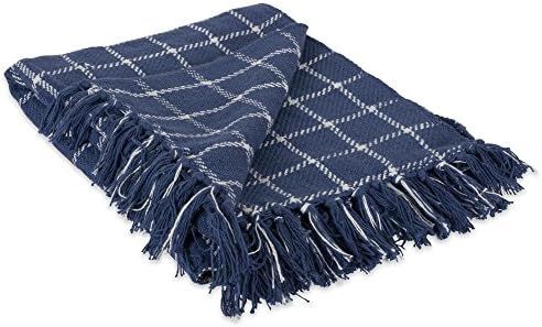 DII Checkered Plaid Throw, 50 x 60 inches, 1-Piece, French Blue | Amazon (US)