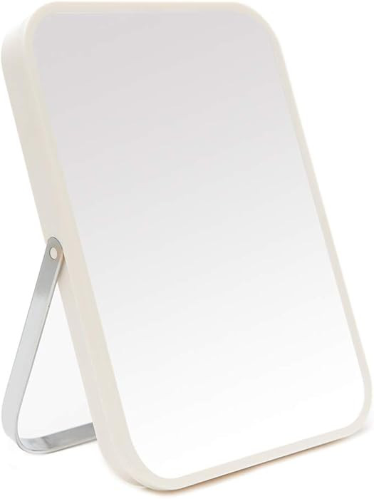 YEAKE Table Desk Vanity Makeup Mirror,8-Inch Portable Folding Mirror with Metal Stand 90\u00b0Adj... | Amazon (US)