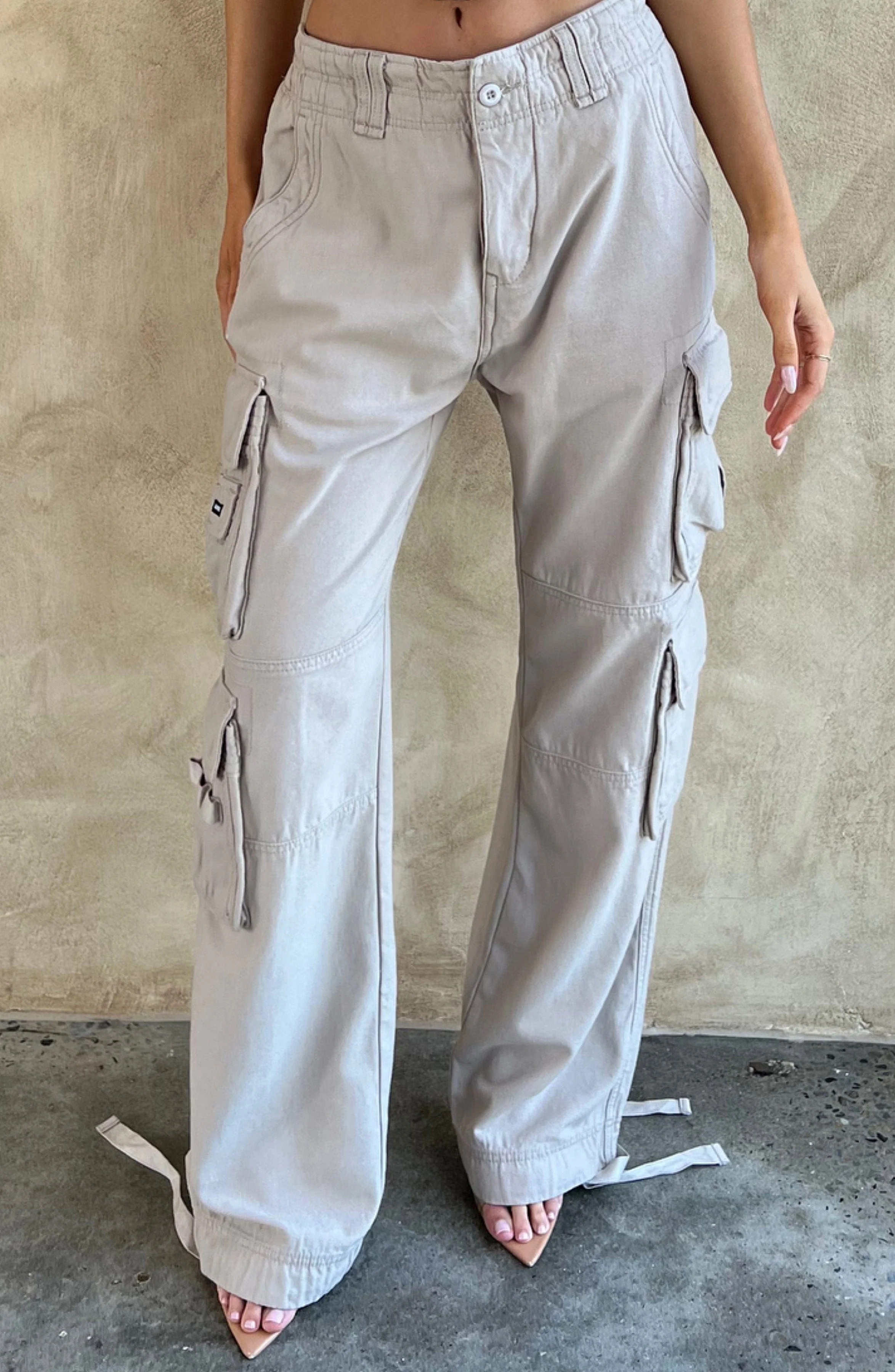 Tinashe Cargo Pants - Light Grey | Babyboo (global)