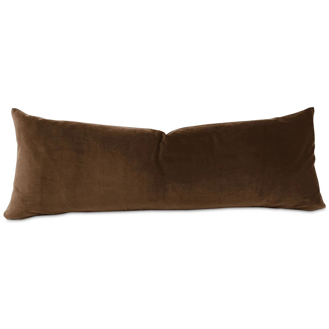 Velvet Extra Long Lumbar Pillow Cover 13x36 in Brown - Etsy | Etsy (US)