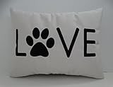 Pillow Cover | Dog Pillow Cover | Love Pillow Cover | Dog Lover | Dogs | Sunbrella Pillow | Embroide | Amazon (US)