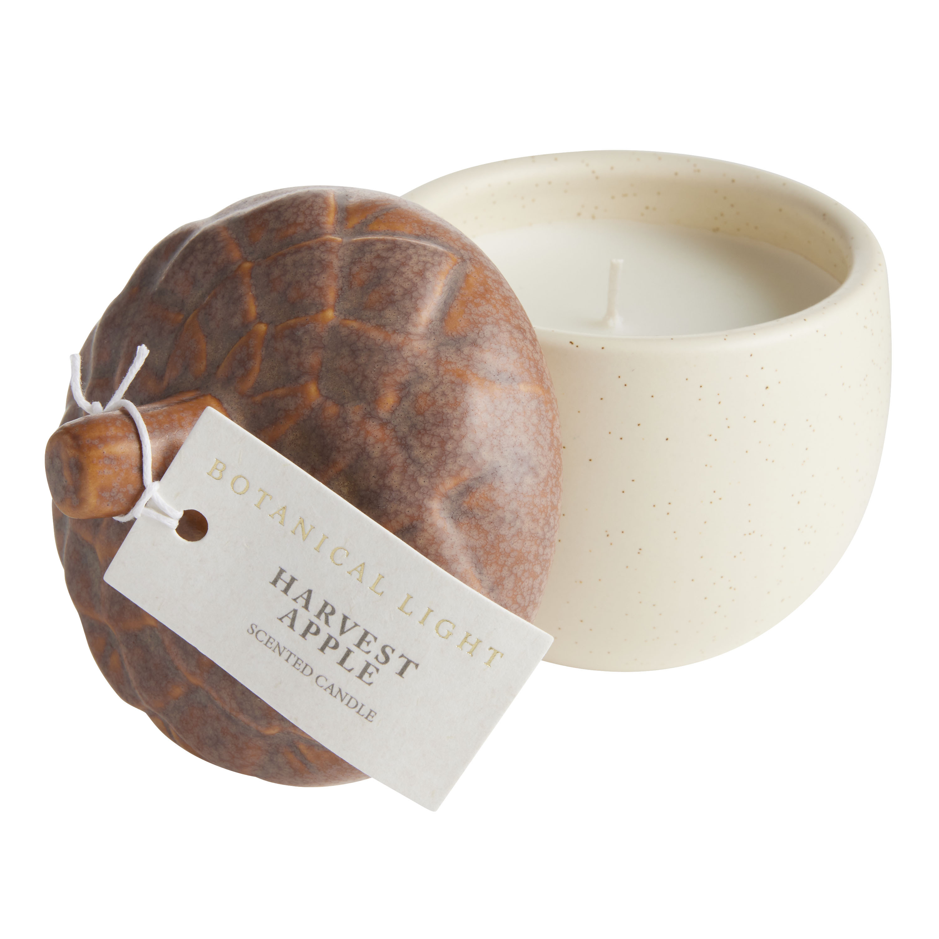 Small Harvest Apple Ceramic Acorn Scented Candle | World Market