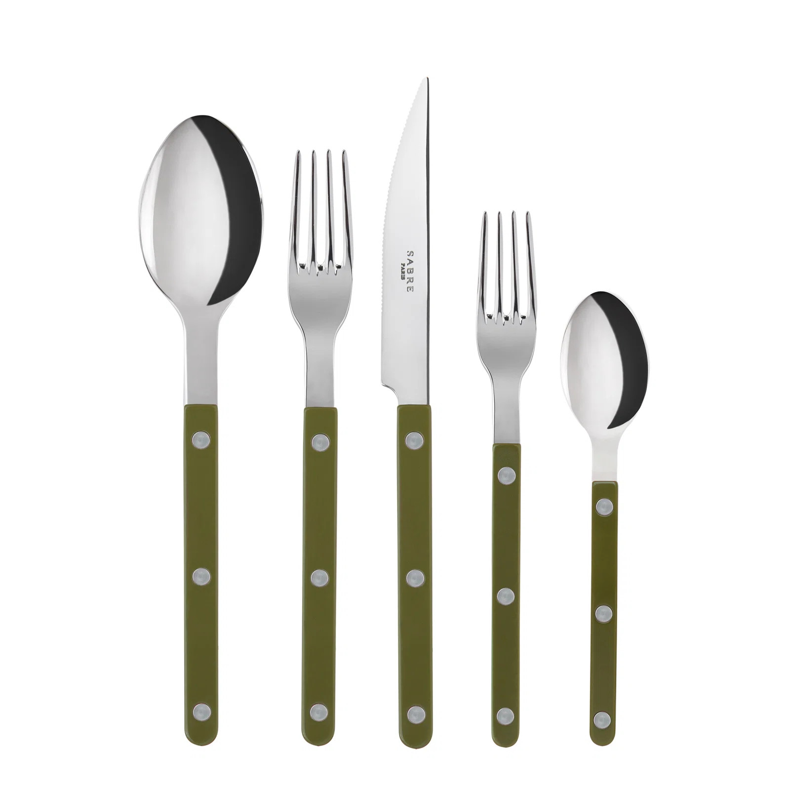 Bistrot Solid 5 - Piece Stainless Steel Flatware Set - Service for 1 | Perigold