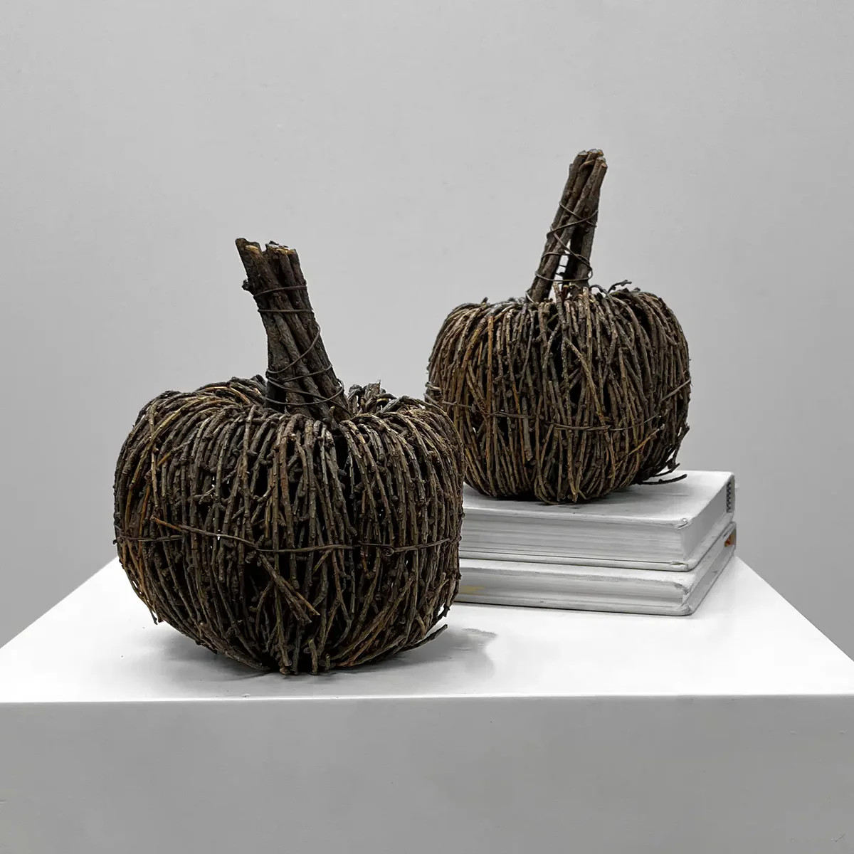 Natural Grapevine Twig Pumpkin Halloween Tabletop Mantle Fall Home D\u00e9cor - Set of 2 | Darby Creek Trading