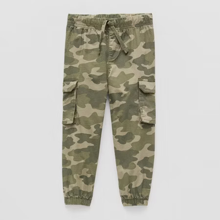 Okie Dokie Toddler & Little Boys Adjustable Waist Cinched Cargo Pant, 2t, Green | JCPenney