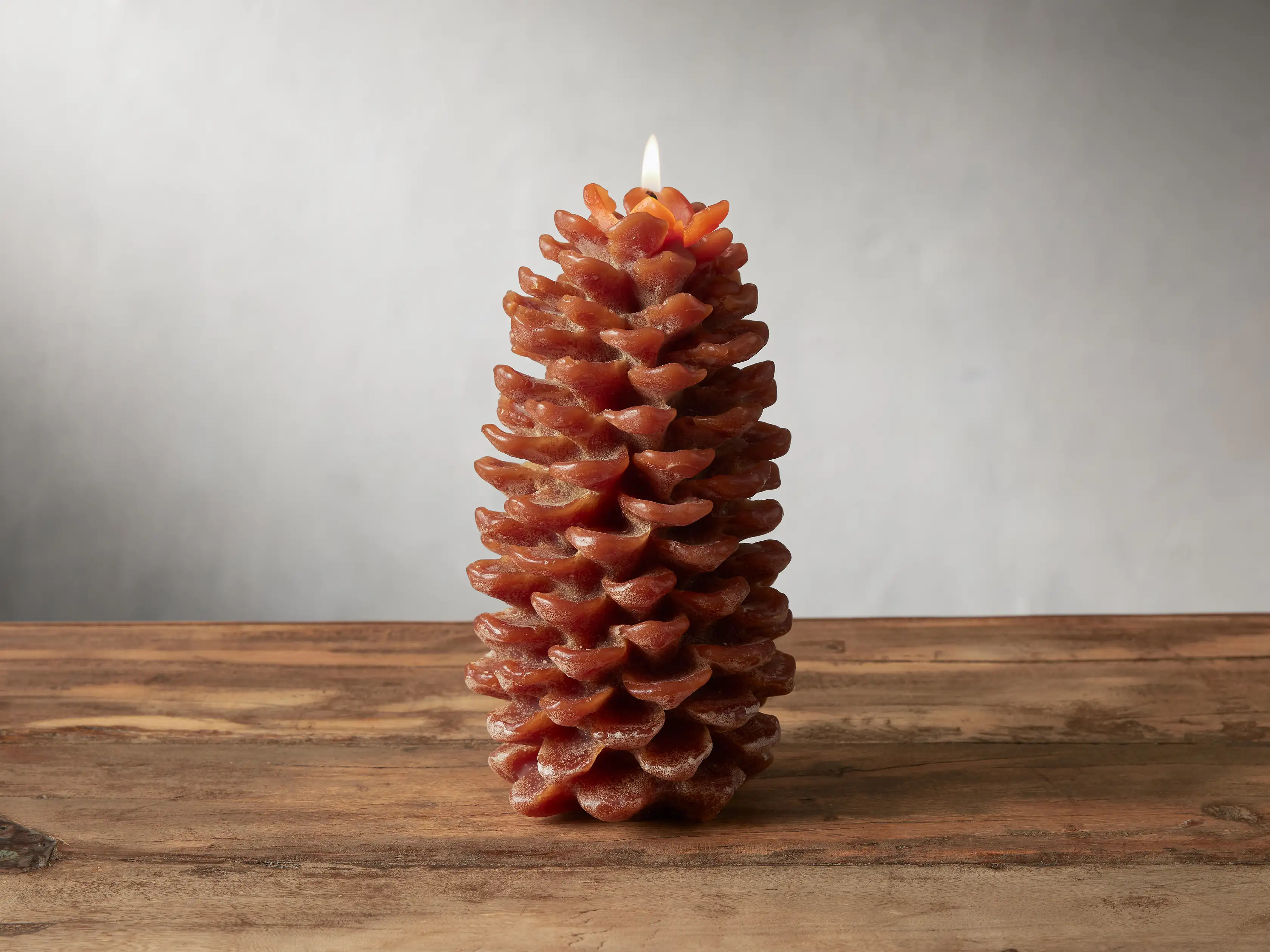 Pinecone Pillar Candles (Set of 2) | Arhaus