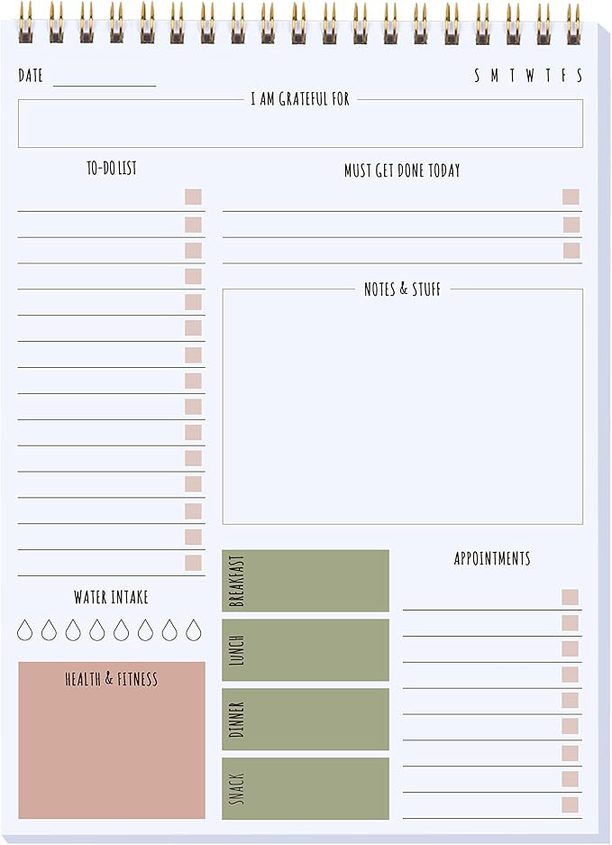 To Do List Notepad 52 Sheets Tear Off Daily Planner ,5.8" x 8.4" Organizing To-do Notepads | Amazon (US)