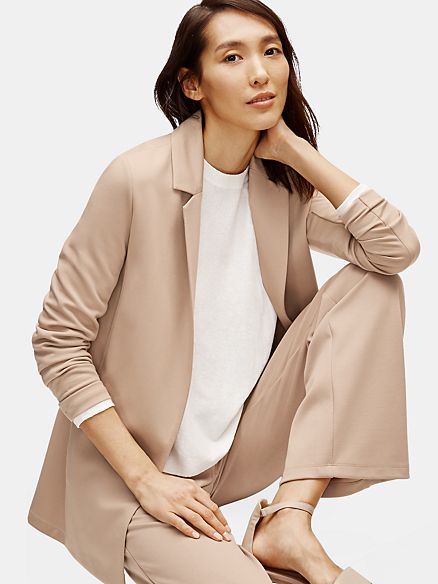 Flex Tencel Ponte Notch Collar Jacket | Eileen Fisher