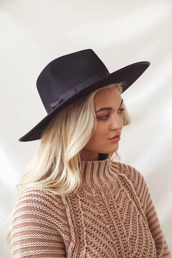 Rancher Black Wool Fedora Hat | Lulus (US)