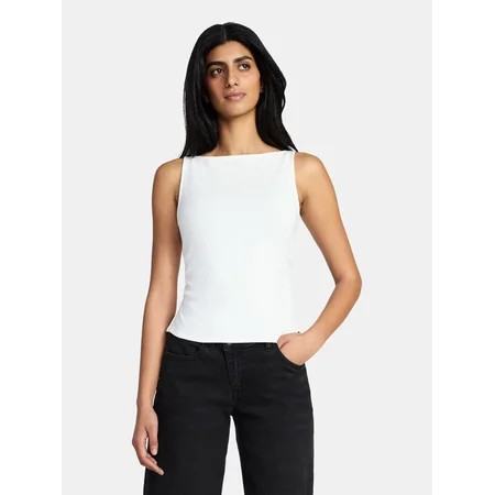 Madden NYC Women's Sleeveless Ruched Tank Top, Sizes XXS-XXL | Walmart (US)