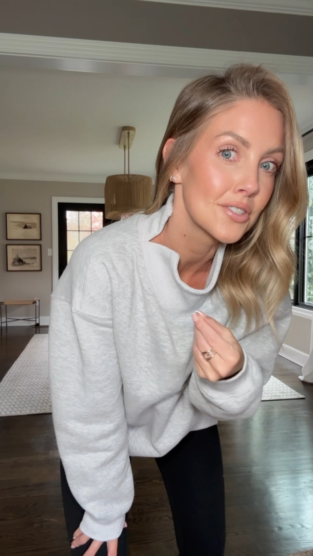 XS Amazon pullover / Small sports bra / XS leggings 🖤 Also do yourself a favor and grab these aloe socks while they are on sale! I am so picky about socks, and these have to be the warmest, most comfortable socks I have ever worn 🙌🏼

#LTKSaleAlert #LTKPetite #LTKFindsUnder50