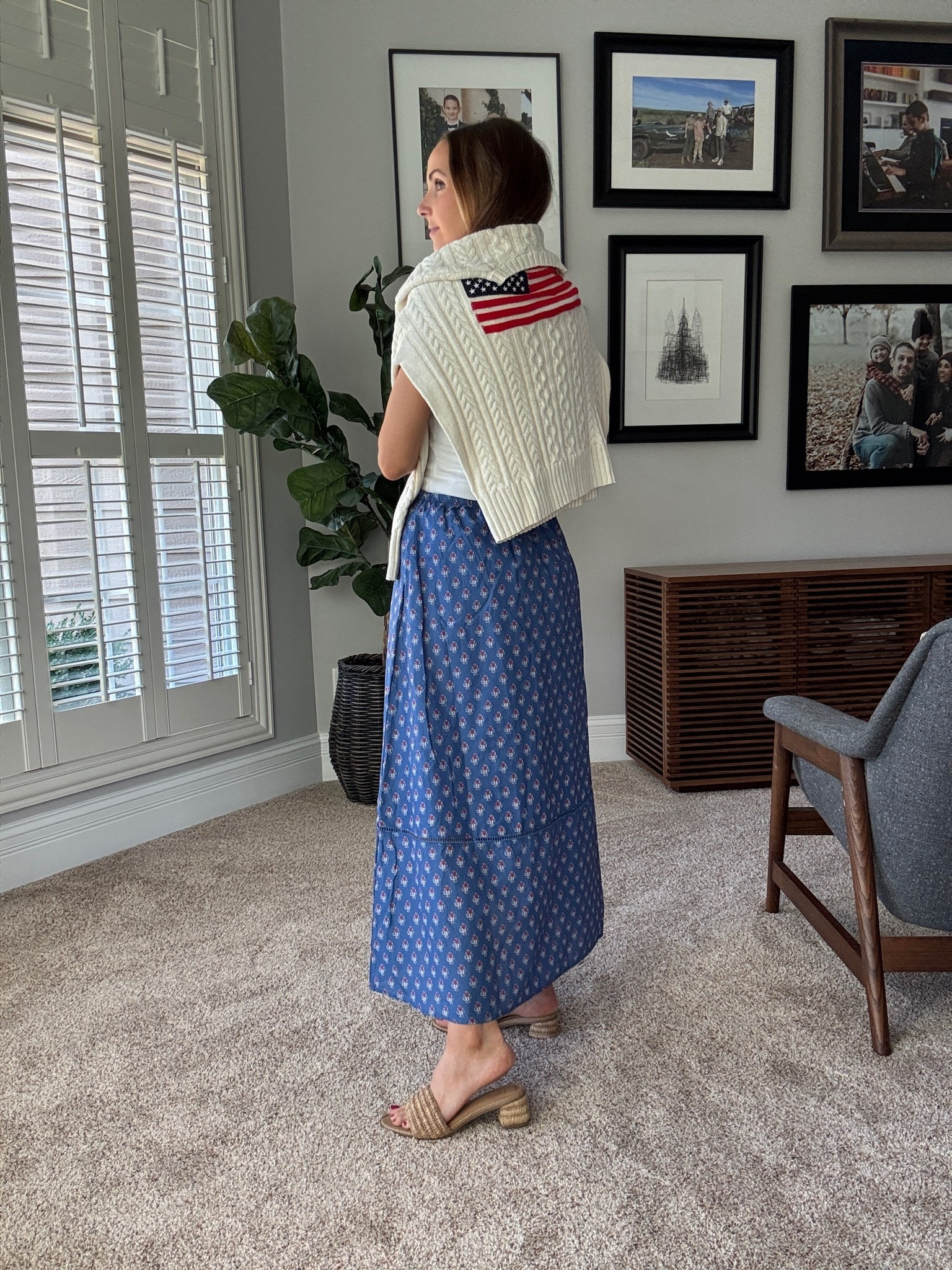 @Target  favorites - this gorgeous skirt is on sale for under $20 and it’s adorable paired with an American flag sweater
