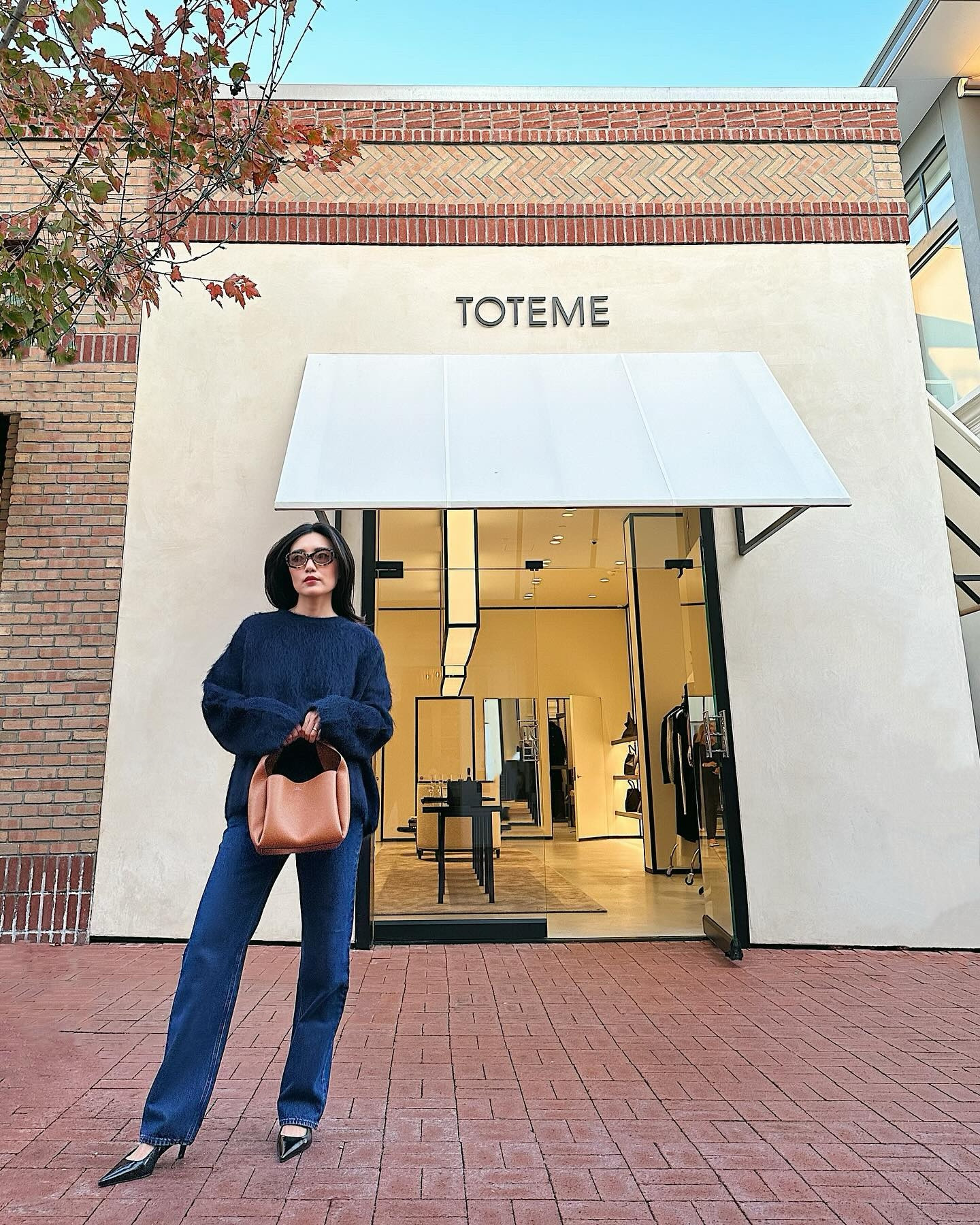 feeling cozy in navy @toteme ⛄️