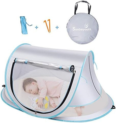SUNBA YOUTH Baby Tent, Portable Baby Travel Bed, UPF 50+ Sun Shelters for Infant, Pop Up Beach Te... | Amazon (US)