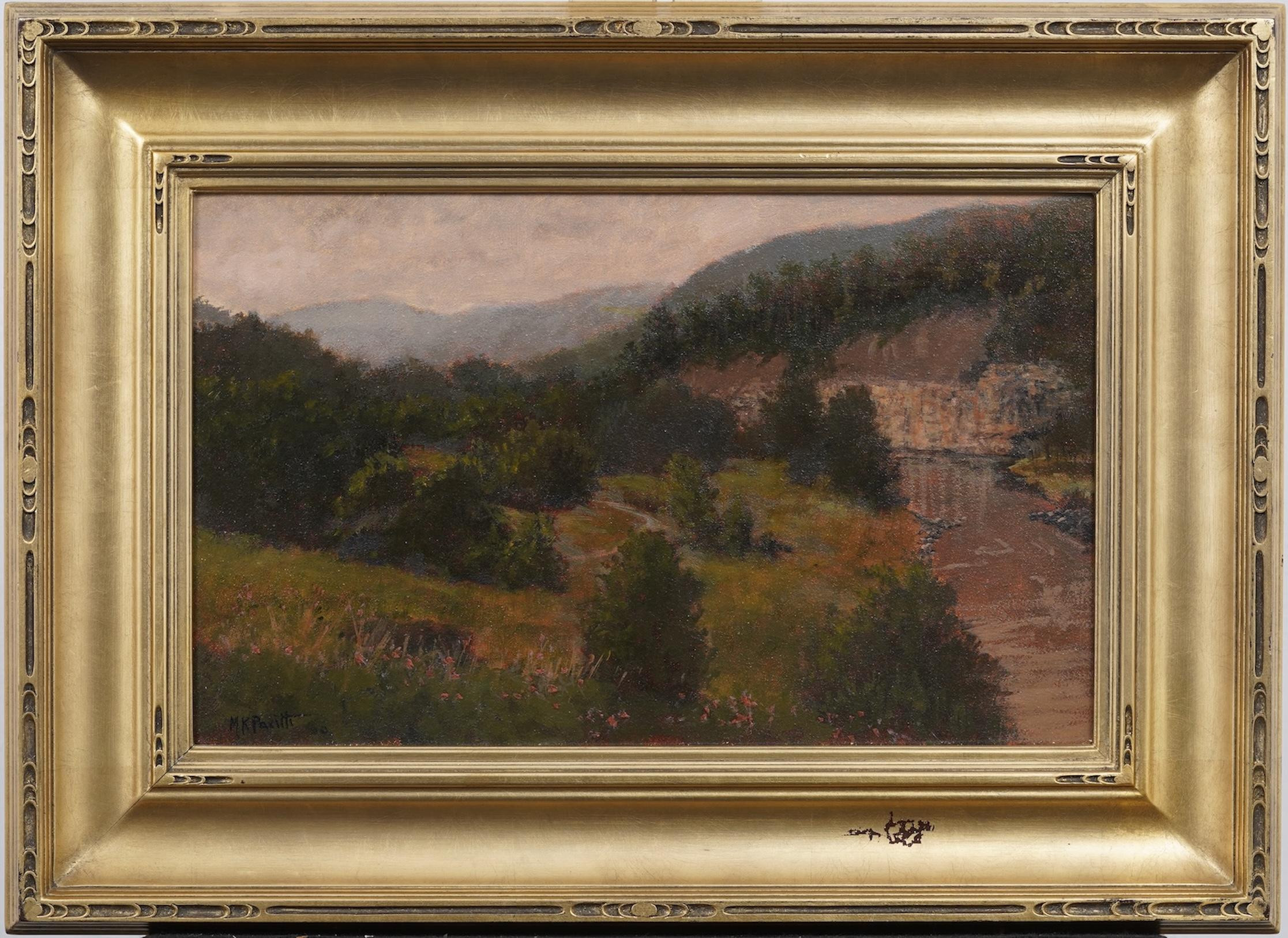 Vintage American Impressionist Signed Landscape Original Framed Oil Painting1990 | 1stDibs