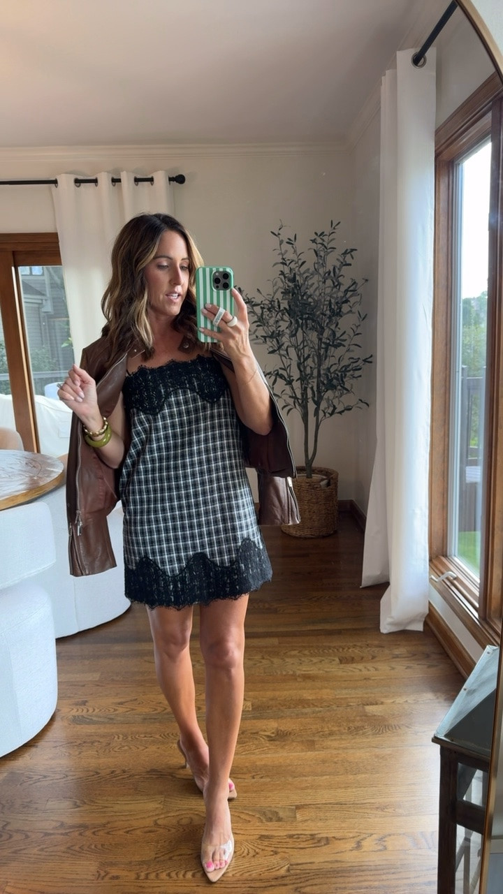 XS dress. How fun is this plaid and lace combo.

#LTKmomlife #LTKSeasonal #LTKOver40