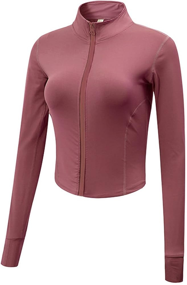 Gihuo Women's Athletic Full Zip Lightweight Workout Jacket with Thumb Holes | Amazon (US)
