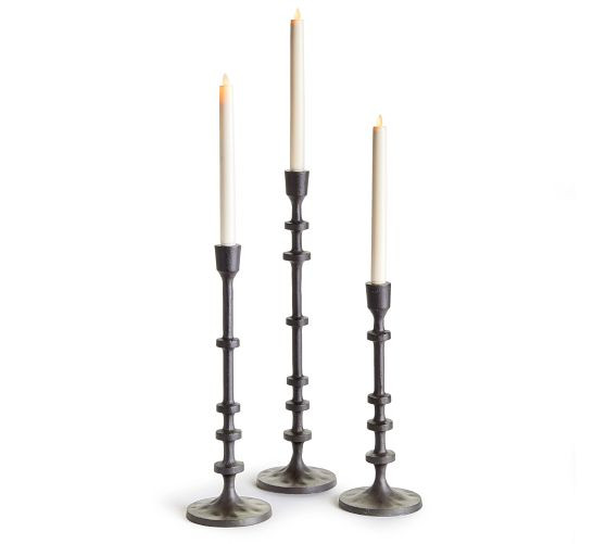 Fia Metal Candle Holders - Set of 3 | Pottery Barn (US)