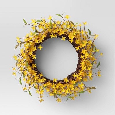 Forsythia Wreath - Threshold™ | Target