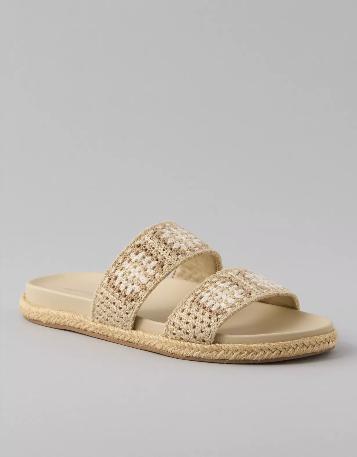 AE Crochet-Straps Slide Sandal | American Eagle Outfitters (US & CA)
