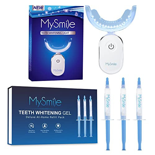 MySmile Teeth Whitening Light,3 Non-Sensitive Teeth Whitening Gel Refill Pack,10 Minute Treatment Teeth Whitening Products,28x Powerful Blue LED Light for Whitening Teeth | Amazon (US)
