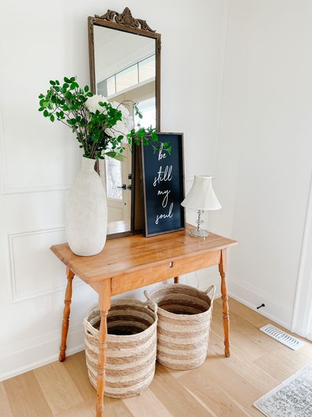 FARMHOUSE ENTRY 
.
Vintage touches along with modern signs makes for a warm welcome! 
.
See the options below! 

#LTKhome #LTKstyletip #LTKFind