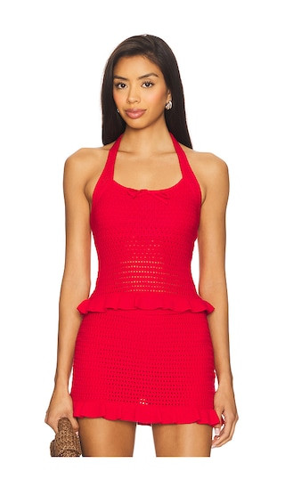 Valentini Top in Crimson | Revolve Clothing (Global)
