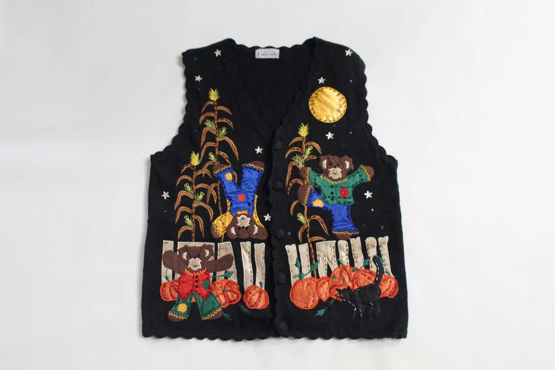 Halloween Bears Medium Size Halloween Vest Black H11982 - Etsy Switzerland | Etsy (EU)