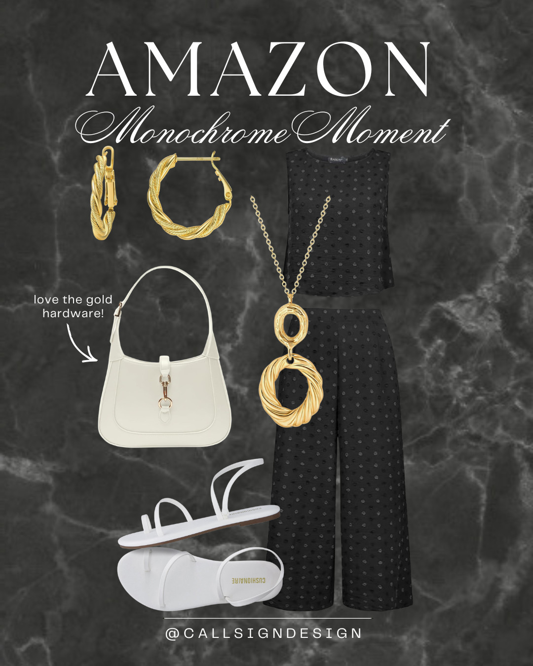 Black & white, always a good idea 🖤🤍
Black two piece set styled with crisp white shoes and a matching purse for that clean contrast. Finished with gold jewelry to add a little warmth. Simple, classic, and effortlessly elevated. 

 #LTKdayinmylife #LTKgrwm #LTKootd