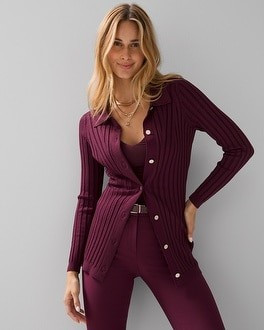 Ultimate Ribbed Cardigan | White House Black Market