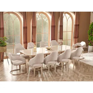 Pariset Modern Dining Room Table And 10 Dining Room Chairs Set | Bed Bath & Beyond