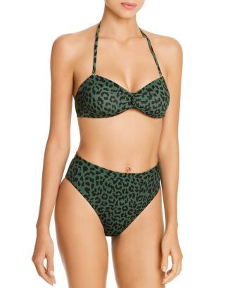 Leopard-Print Bandeau Bikini Top & High-Waist Bikini Bottom - 100% Exclusive | Bloomingdale's (US)