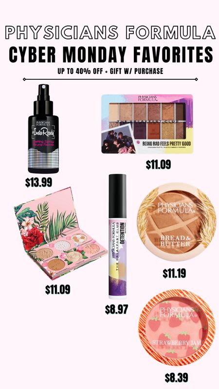 My tried and true makeup favorites from Physicians Formula are 40% off + a gift with purchase for cyber Monday. Free shipping over $25! The makeup palette is my favorite for traveling and easy access to bronzer, highlighter, blush, and powder on the go.

#LTKbeauty #LTKCyberweek #LTKGiftGuide