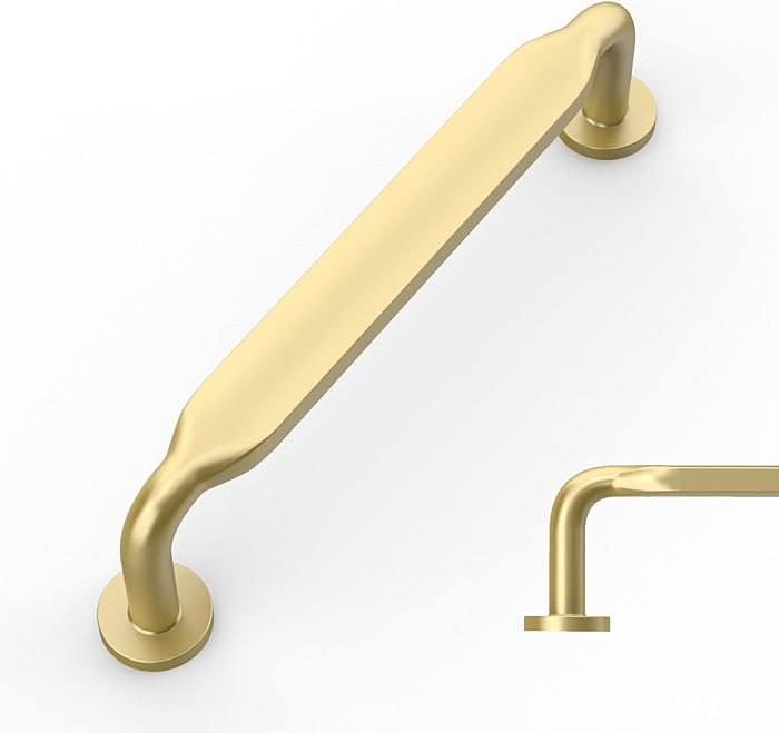 Amerdeco 10 Pack Brushed Gold Cabinet Pulls 3 Inch(76mm) Hole Centers Kitchen Cabinet Handles Sol... | Amazon (US)