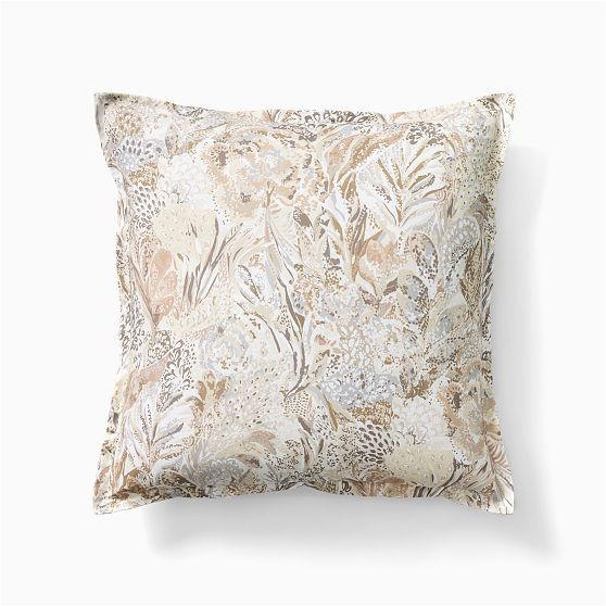 MTO Adie Botanical Euro Sham, Sand | West Elm (US)