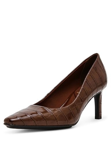 Anne Klein Women's Pump Ruthie, Brown Croc, 8.5 | Amazon (US)