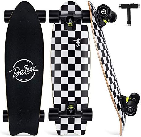 Beleev Cruiser Skateboards for Beginners, 27 Inch Complete Skateboard for Kids Teens Adults, 7 La... | Amazon (US)