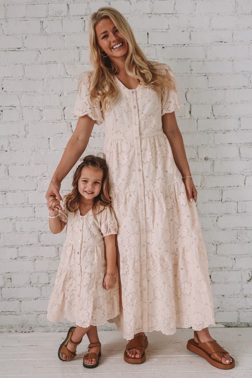The Maddie Eyelet Lace Dress | Roolee