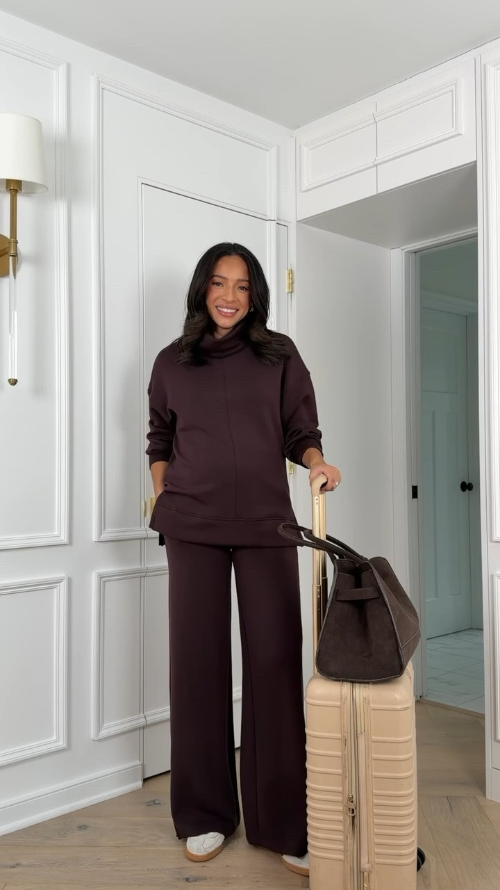 This matching set is so chic and made with the most comfortable fabric! Perfect for travel and working from home 🤎 Wearing size M turtleneck tunic and size S tall wide leg pant - use code NENAXSPANX for 15% off your fist Spanx order! Airport outfit Travel outfit Chocolate brown Fall outfit Fall fashion

#LTKTravel #LTKStyleTip #LTKBump