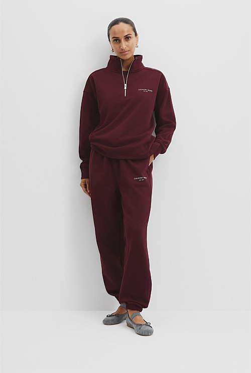 Australian Cotton Zip Collar Sweat | Country Road