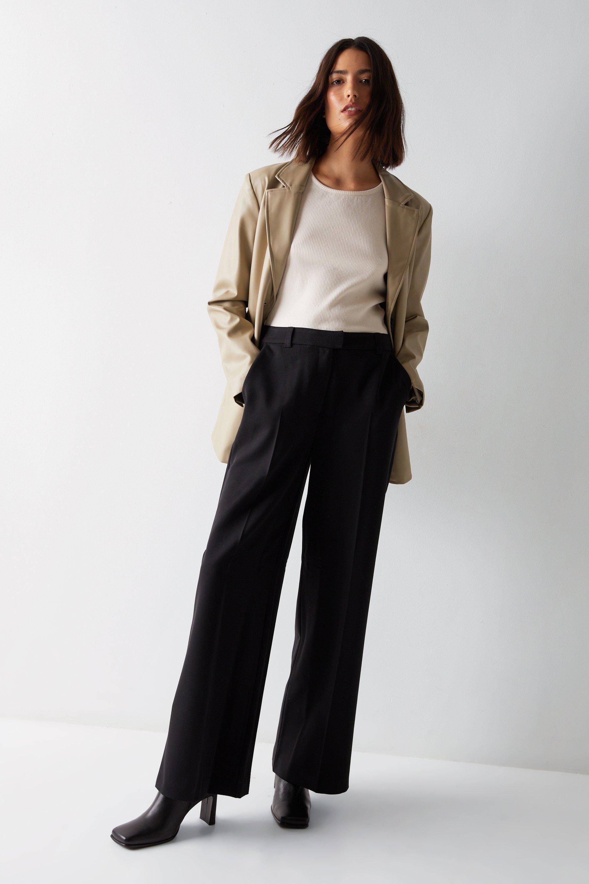 Tailored Straight Leg Trousers | Warehouse UK & IE