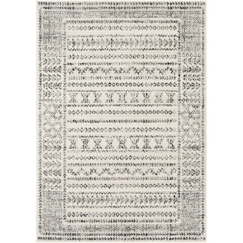 Kace Gray/Black/Ivory Area Rug | Wayfair North America