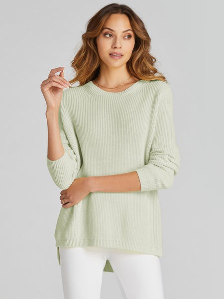 The Emma: Crewneck Shaker Stitch Sweater | 525 America