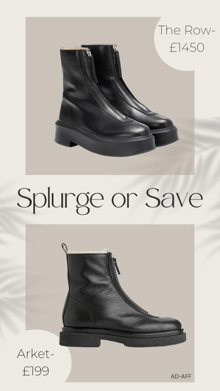 Splurge or Save 🖤
The Row boots dupe 🤍

#LTKshoecrush #LTKsalealert #LTKSeasonal
