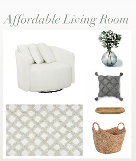 Affordable living room decor, accent chair, area rug 
#walmarthome 

#LTKhome #LTKfamily #LTKSeasonal