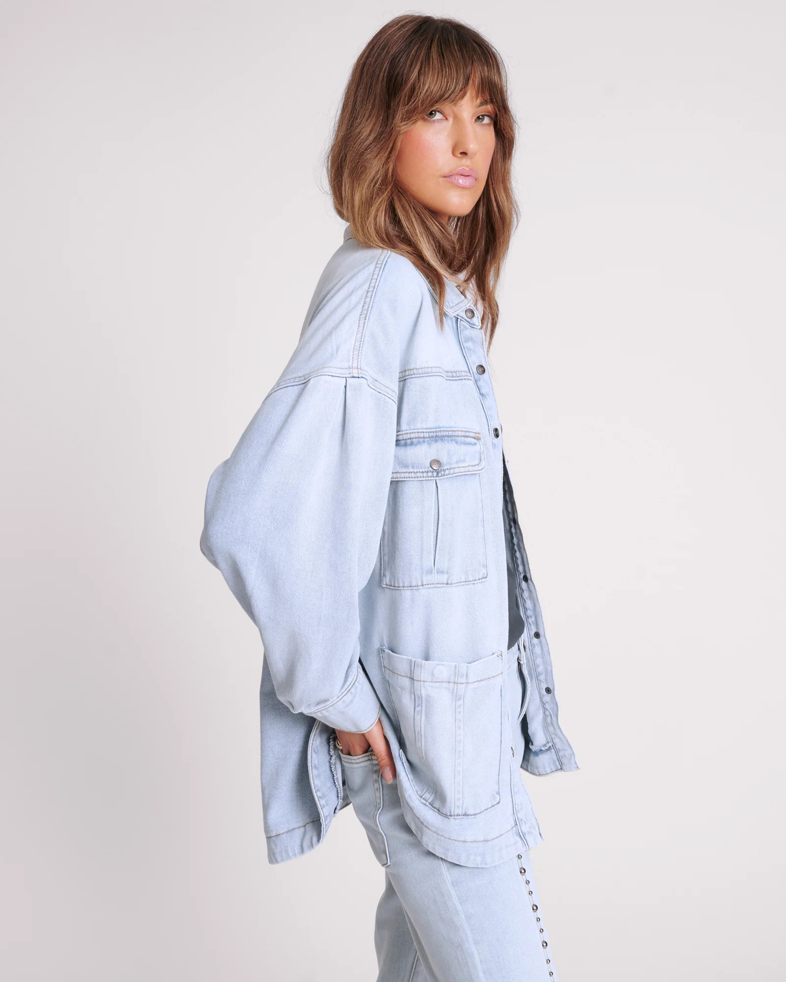 Longline Denim Jacket - Hustler | One Teaspoon | OneTeaspoon