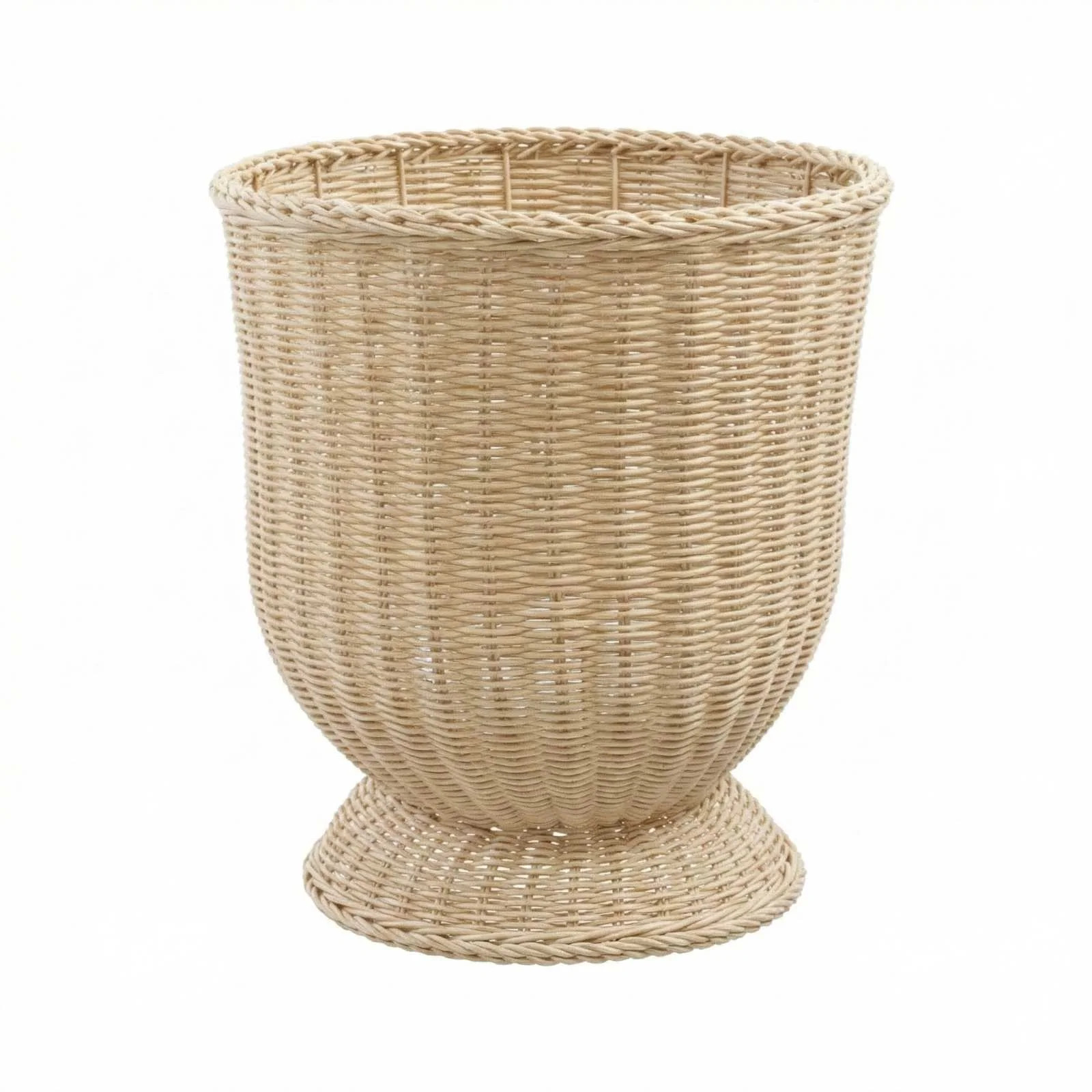 Handwoven Rattan Basket Planter Decorative Storage Container with Raised Base for Indoor Outdoor ... | Walmart (US)