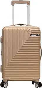 Rockland Star Trail Hardside Spinner Wheel Luggage, Champagne, Carry-On 20-Inch | Amazon (US)