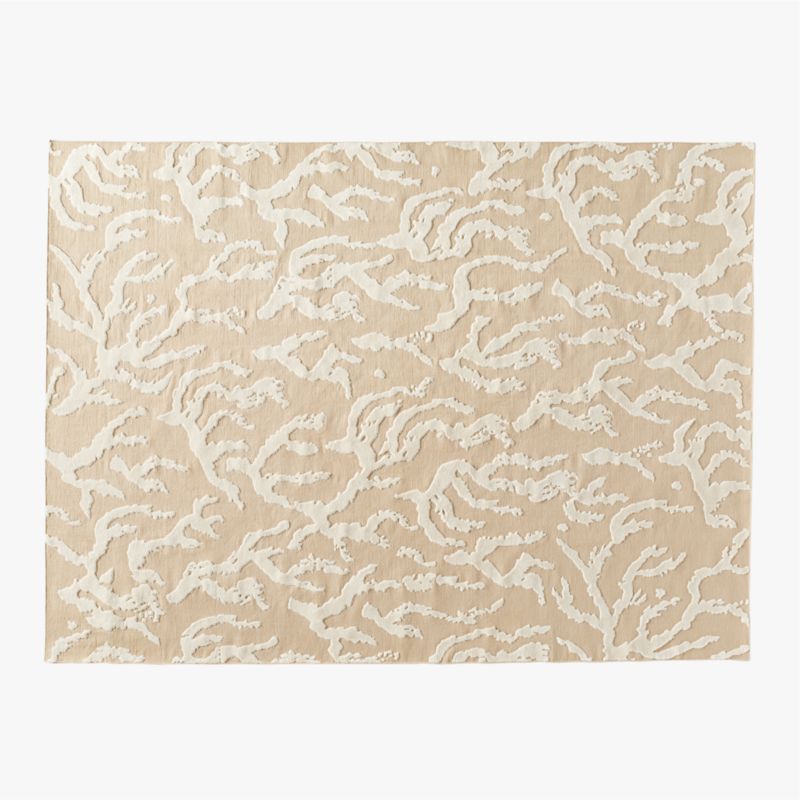 Corail Modern Hand-Knotted Neutral Indoor/Outdoor Performance Area Rug 9'x12' | CB2 | CB2