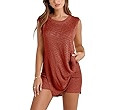 Womens Knit Pajamas Sets 2 Piece Outfits Casual Sleeveless Sweater Tank Top Shorts Loungewear Lou... | Amazon (US)